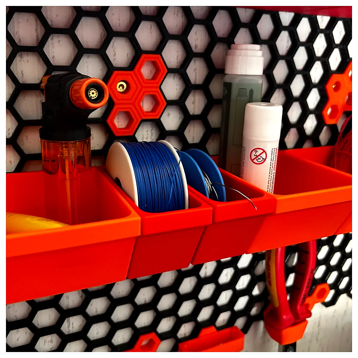 Honeycomb Storage Wall Tray Organizer Shelf Parts Repair Accessories