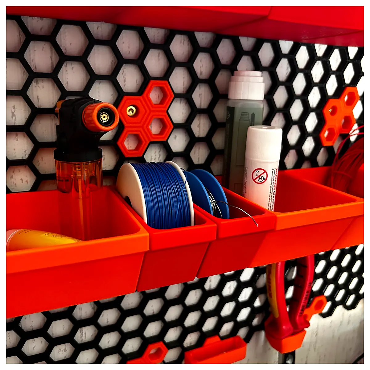 Honeycomb Storage Wall Tray Organizer Shelf Parts Repair Accessories