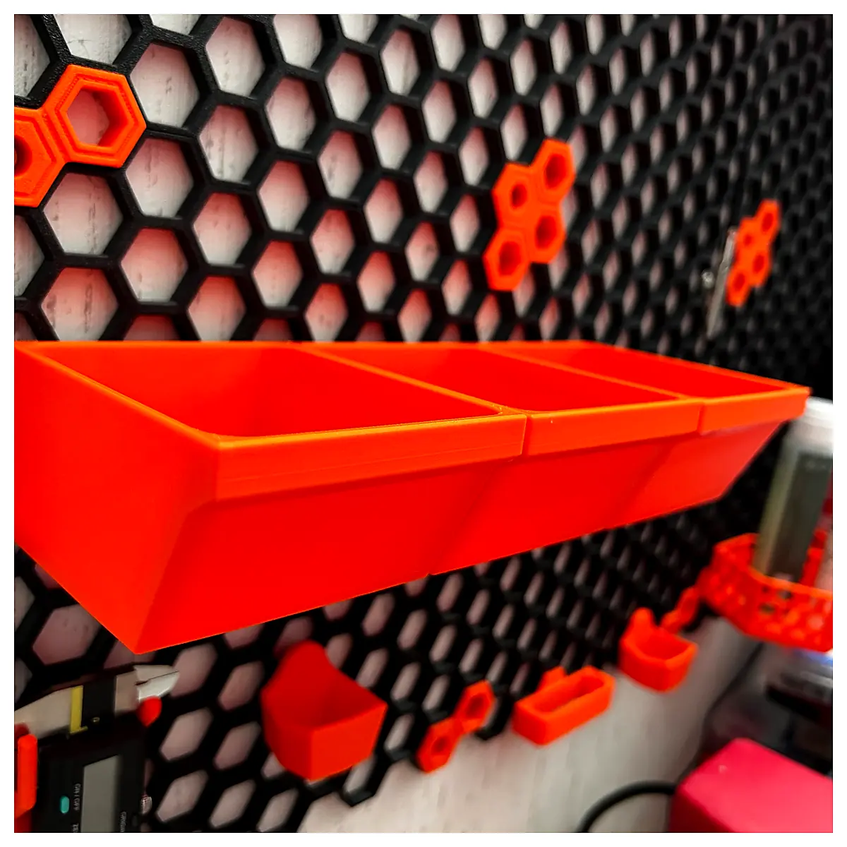 Honeycomb Storage Wall Tray Organizer Shelf Parts Repair Accessories