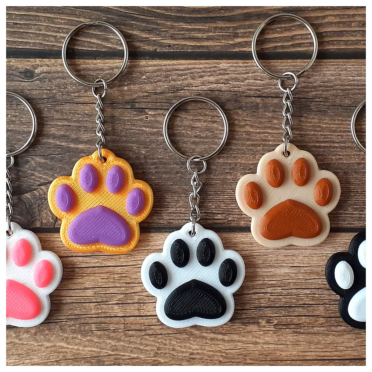 Animal Paw Keychain Cute Pet Accessory Replacement Parts Repair Animal Keychains Paw Charms Pet Supplies