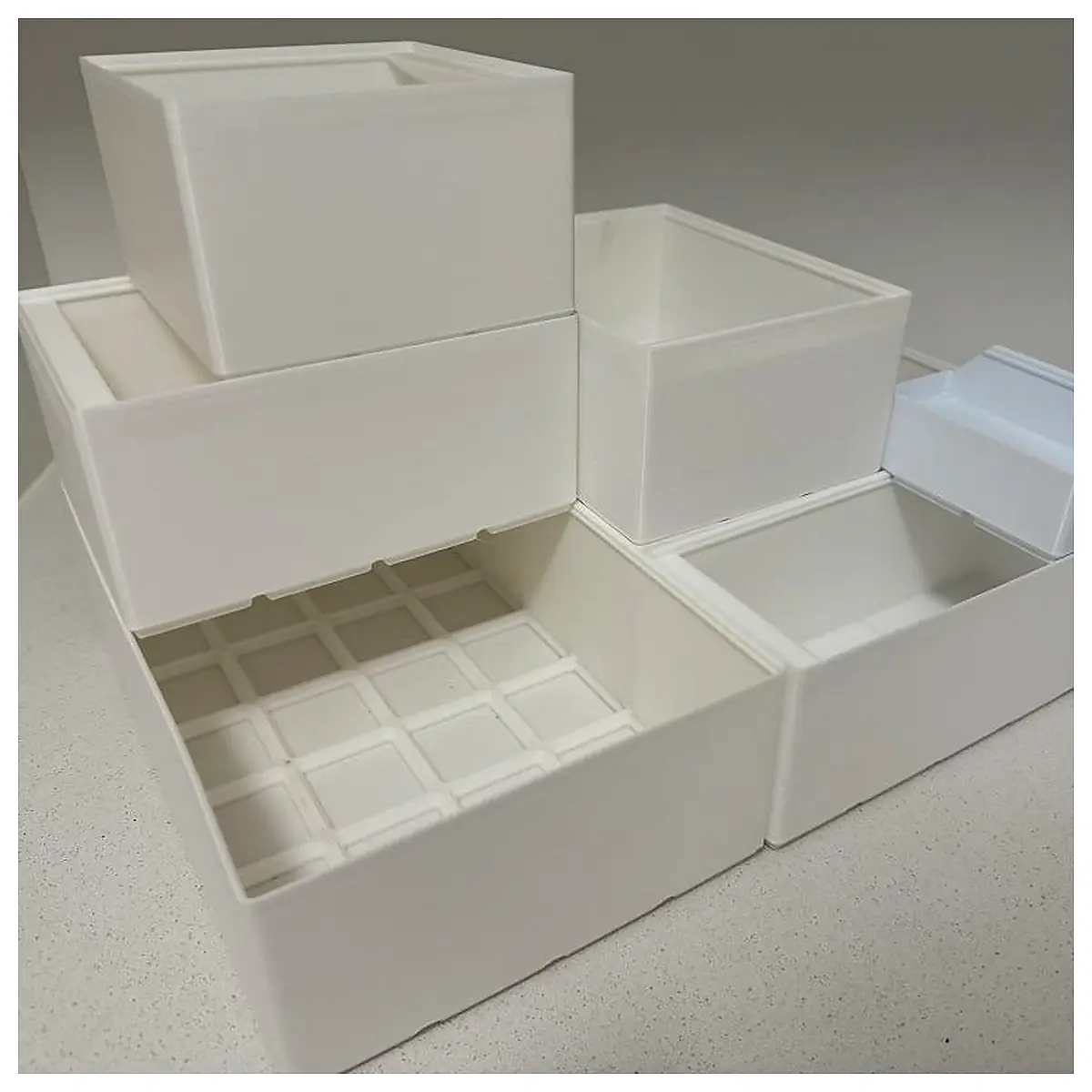 Gridfinity Extended Organizer System Adhesive Mounts Desk Storage Parts Repair Accessories