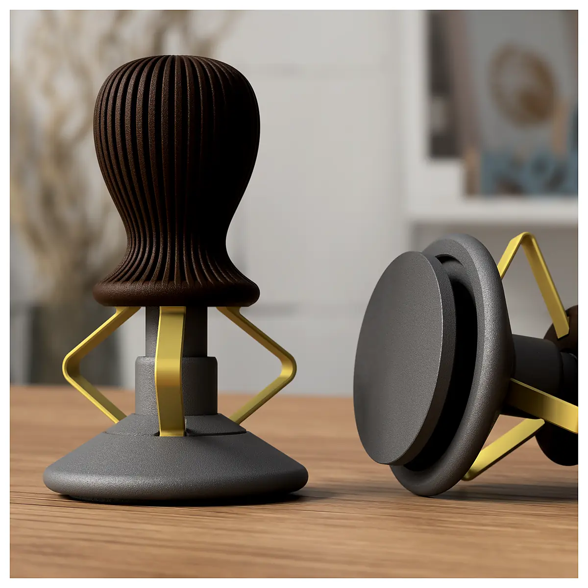 Spring Loaded Coffee Tamper Press Espresso Tool Coffee Powder Pressing Accessories Espresso Accessories
