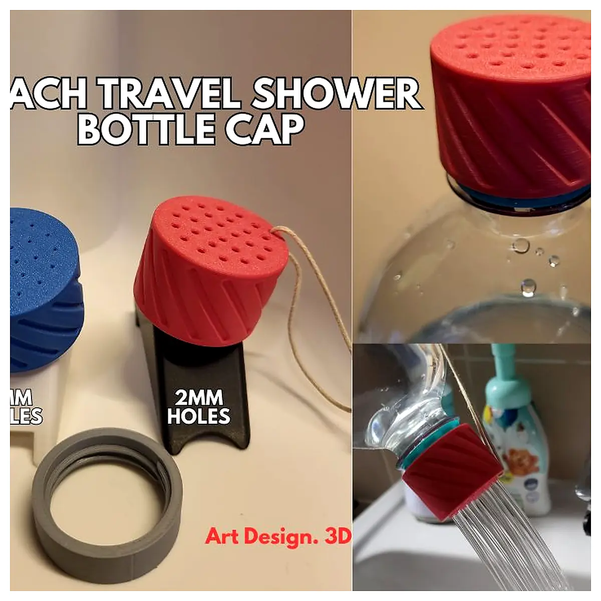Beach Travel Shower Bottle Cap Leakproof Water Saver Replacement Caps Drip Stop Seals