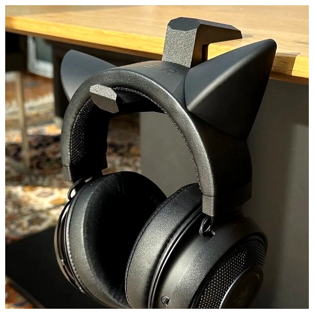 Desk Headset Holder Phone Stand Screw Mount Accessory Headphones Organizer Desk Storage Earbuds Holder