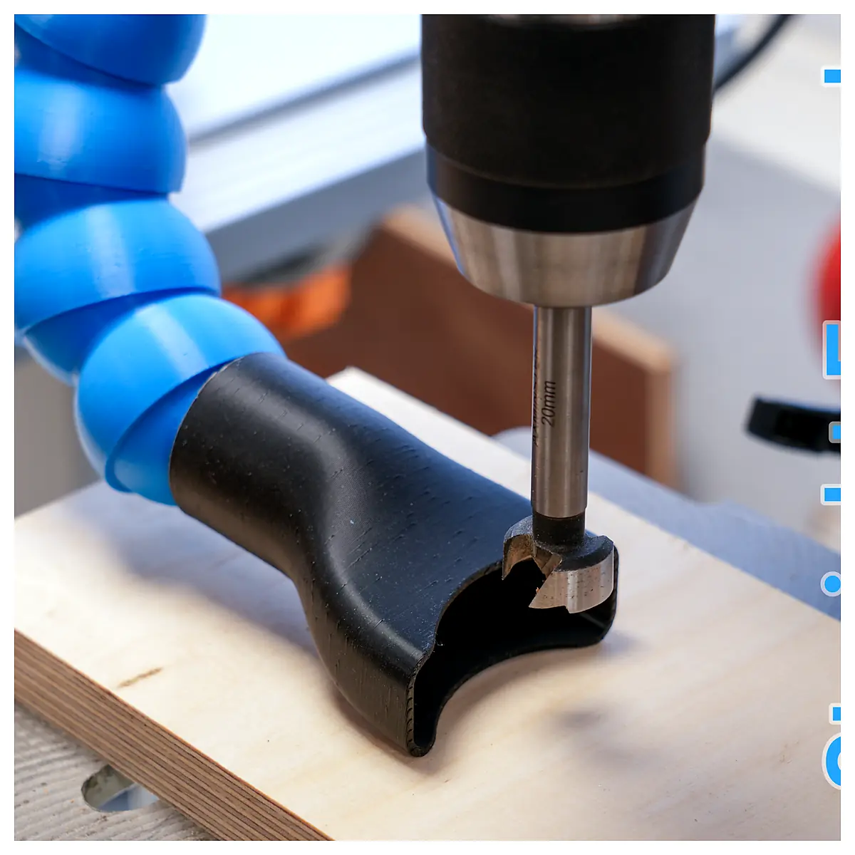 Flexible Hose Dust Extraction Universal Extension Adaptable Cleaning Tool Quick Connect