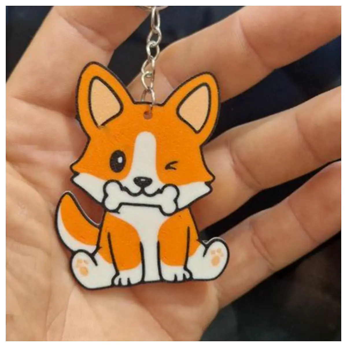 Dog Keychain Dog Shaped Accessory Pet Charm Dog Toy Pet Supplies Keyring Dog Lover Gift