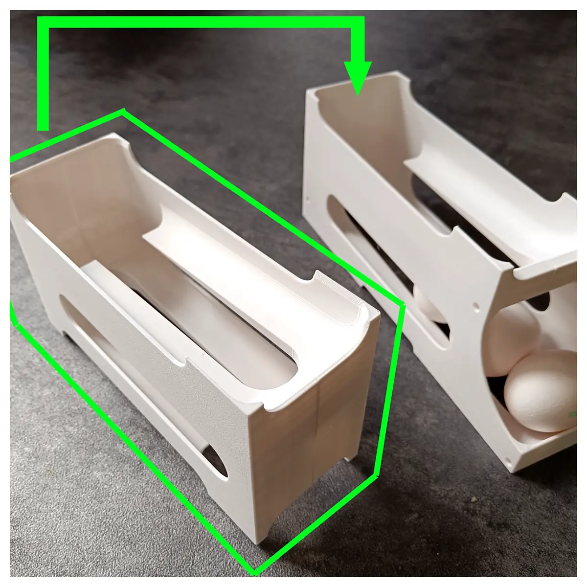 Upgrade Floor Egg Holder Storage Box Flat Storage Box Platform Organizer Storage Multi Functional Practical