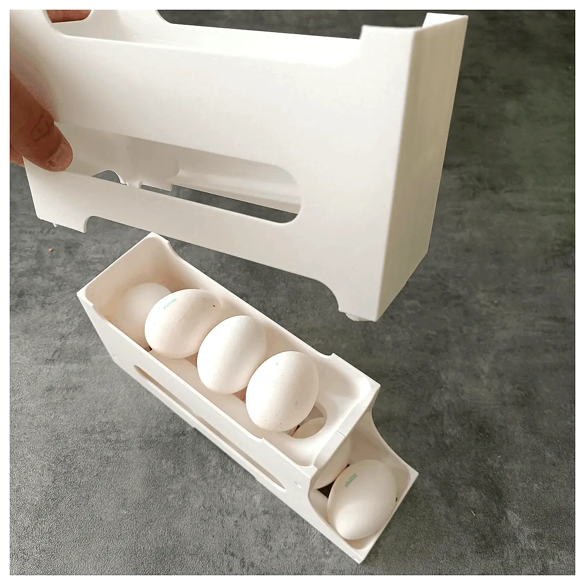 Upgrade Floor Egg Holder Storage Box Flat Storage Box Platform Organizer Storage Multi Functional Practical