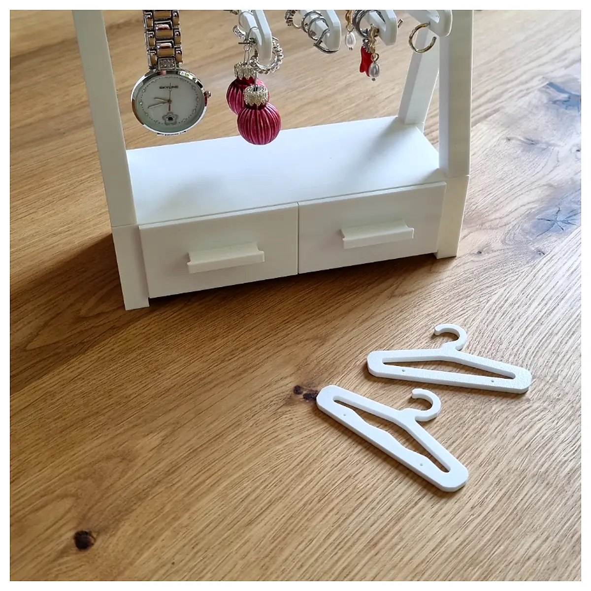 Jewelry Display Stand Drawer Storage Hangers Organizer Multi Tiered Jewelry Stand Display Case
