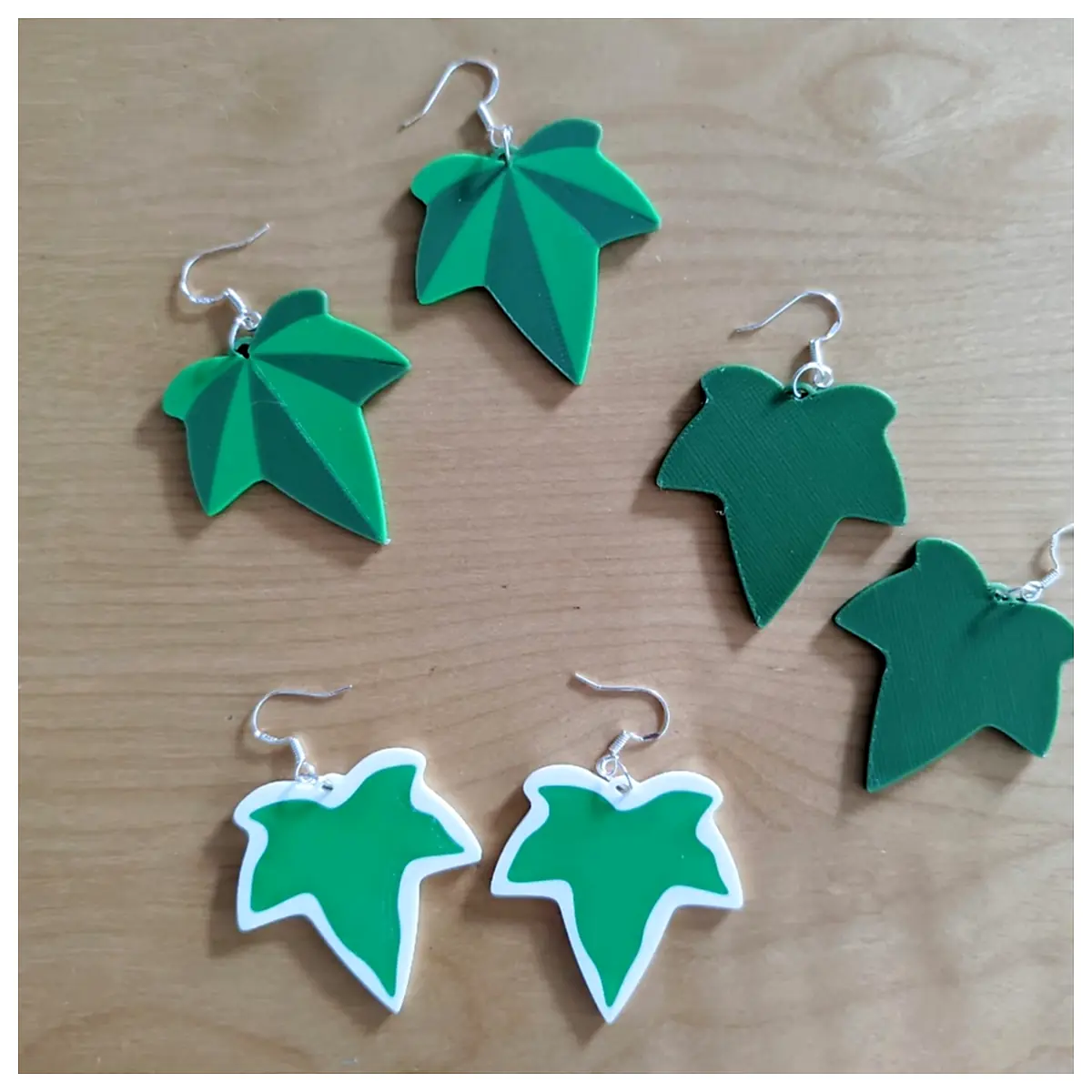 Ivy Earrings Keychain Hedera Helix Plant Charms Garden Decor Wholesale Retail