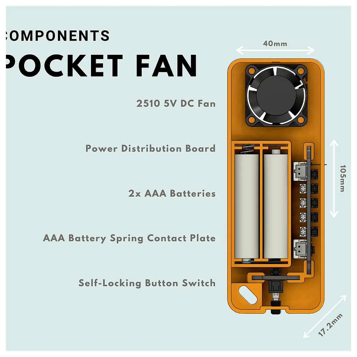 Pocket Fan Cooling Devices Portable USB Fan Parts Repair Mini Fan Accessories Cooling