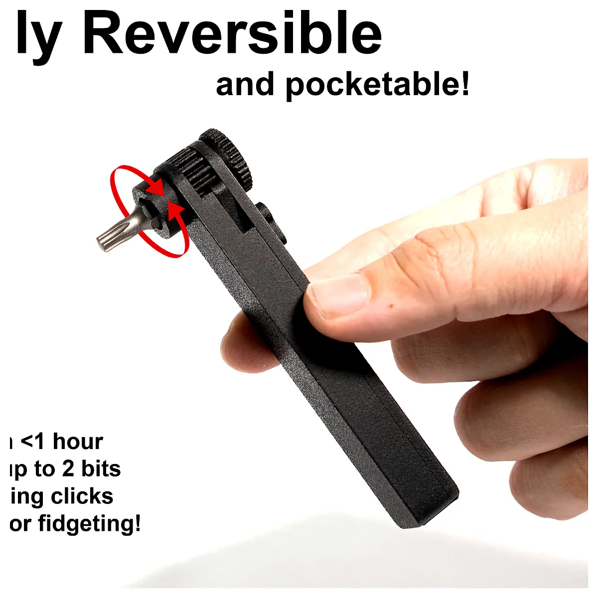 Reversible Ratcheting Mini Driver Tool Bit Storage Fast Repair Parts Accessories