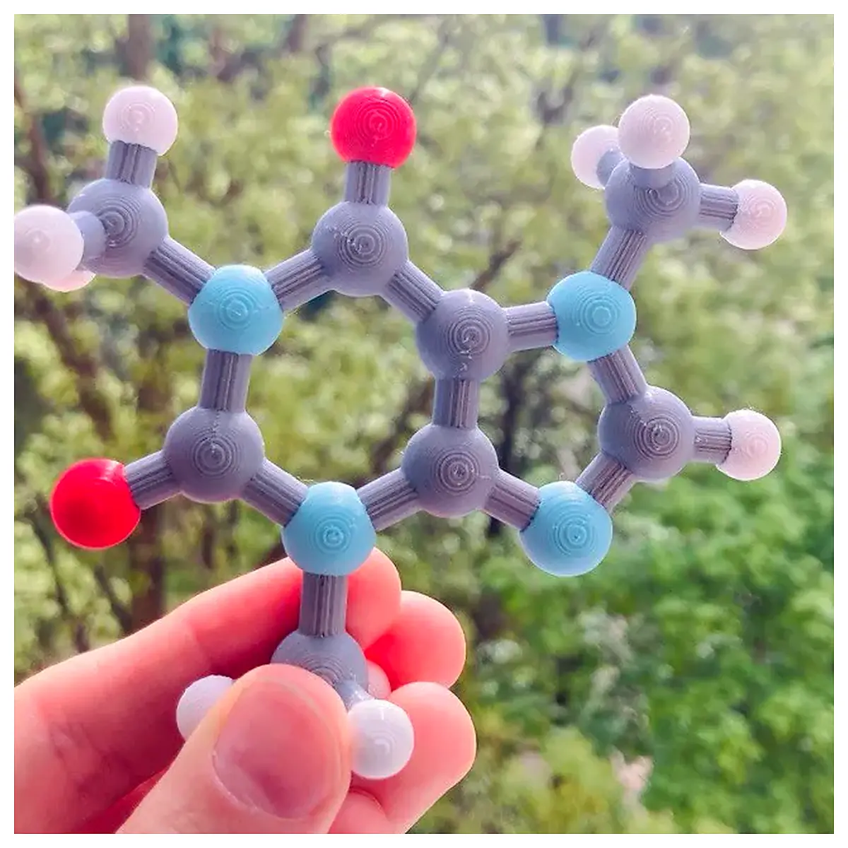 Caffeine Molecule Energy Boost Enhancement Alertness Nervous Stimulant Pure Caffeine