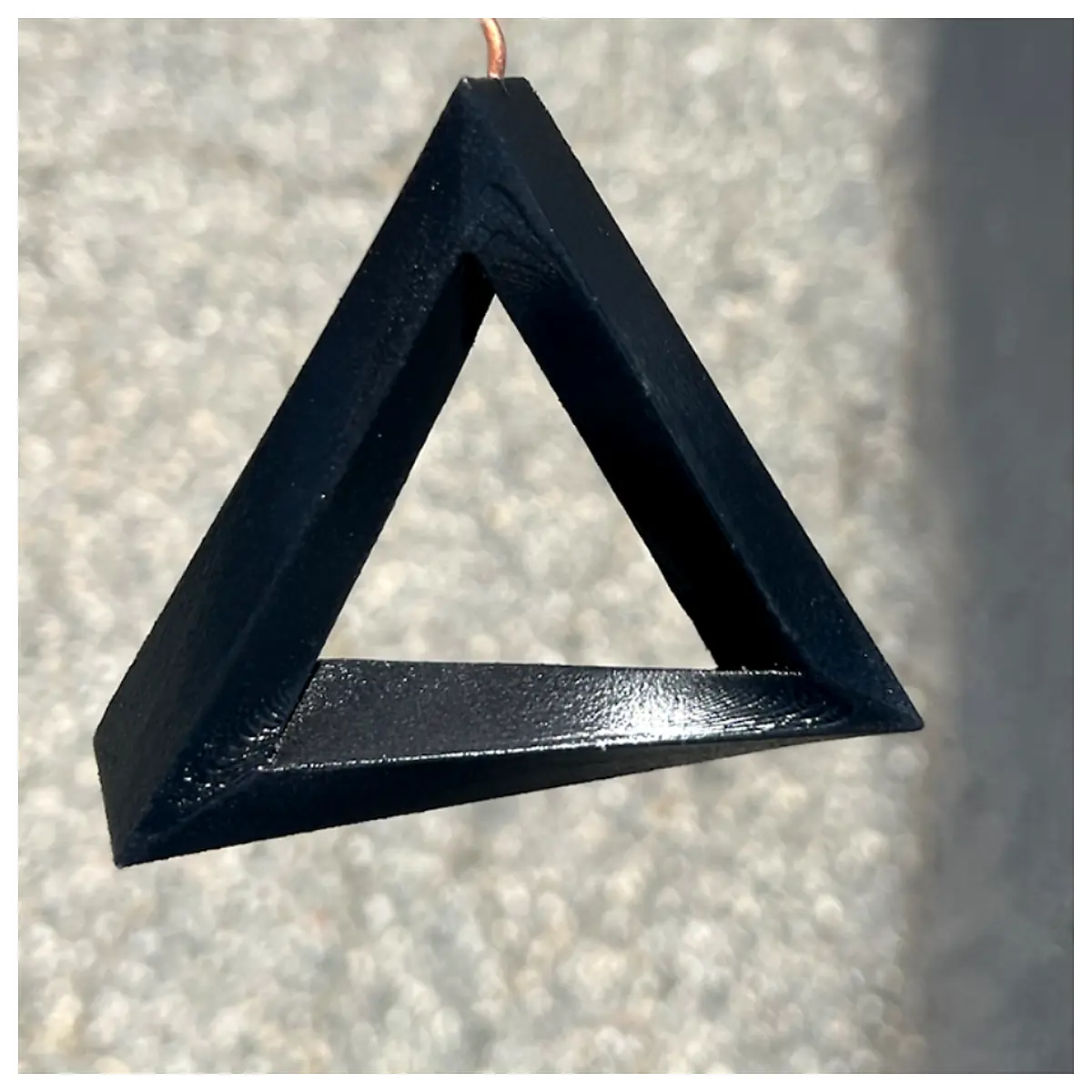 The Hanging Impossible Triangle Penrose Remix Geometric Art Optical Illusion Brain Teaser Wall Decor Collection Piece Home Accent