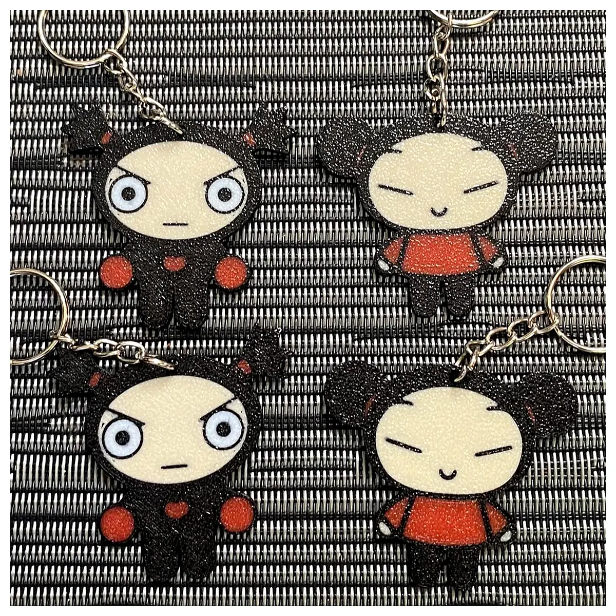 Pucca Garu Keychain Kids Toy Roleplay Figures Anime Collectible Souvenir Gift