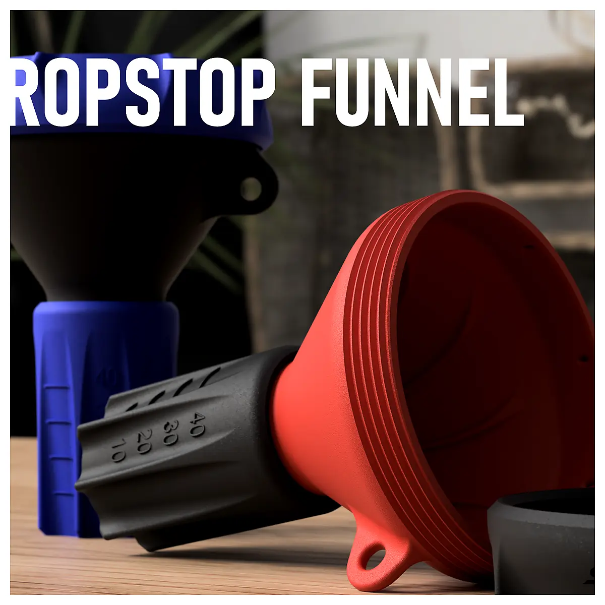 Dropstop Funnel with Lids Funnel Parts Replacement Lids Accessories Repair Tools