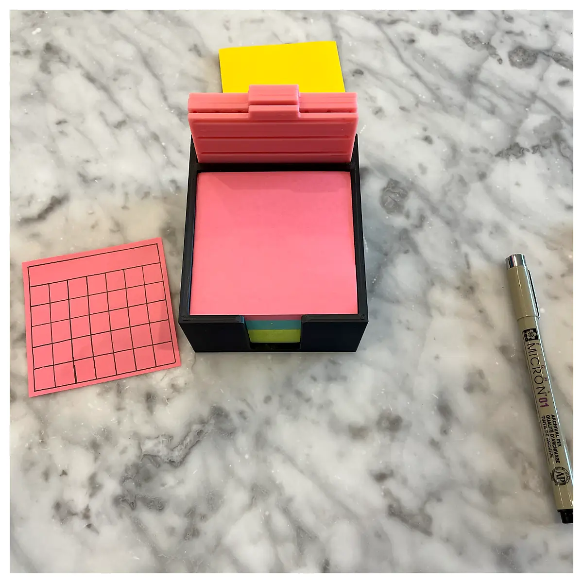 Calendar Stencil Post it Notes Planner Template Scheduling Reminders Organization Note Taking