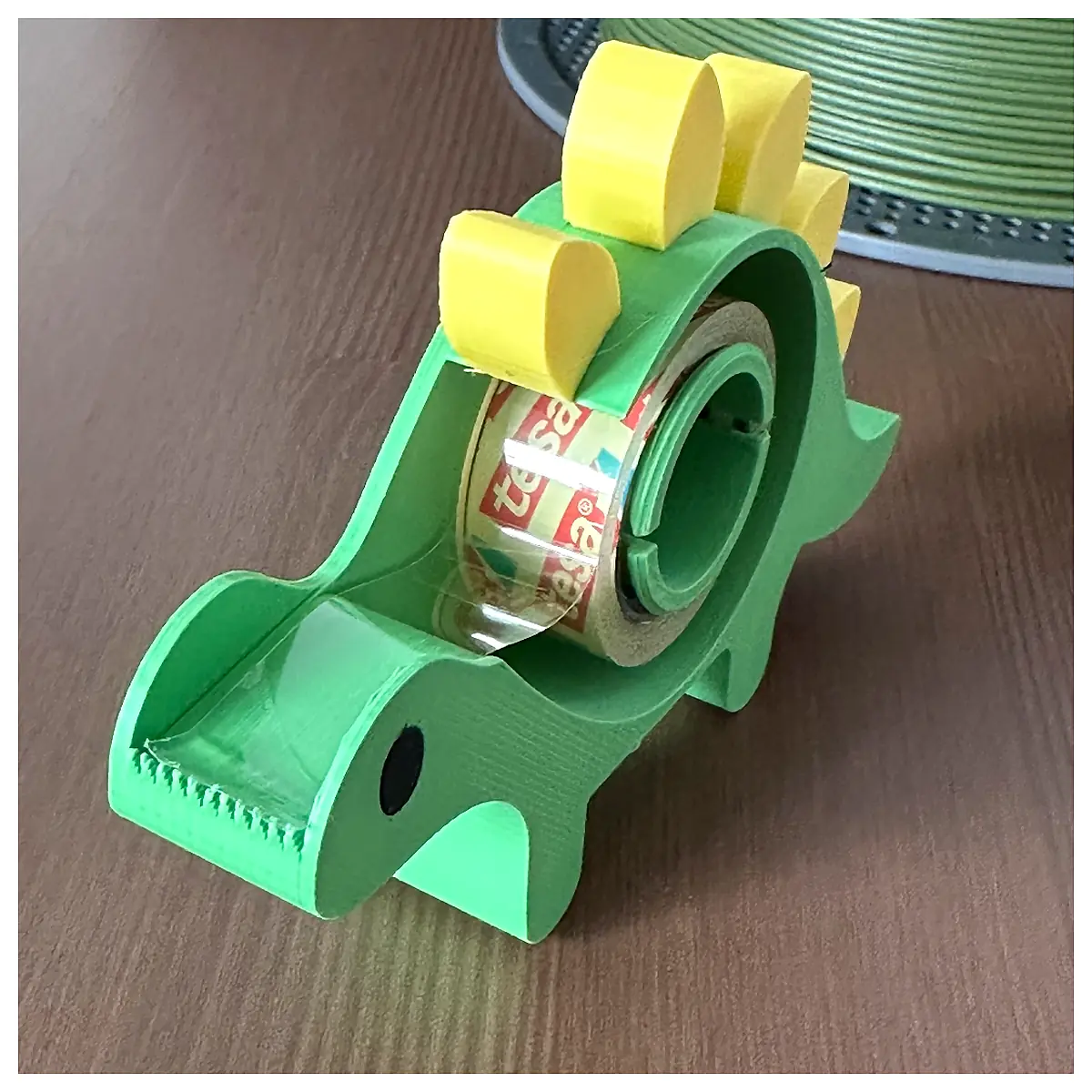 Cute Dinosaur Tape Dispenser Magnetic Holder Creative Office Gift Lazy Person Essential Magnetic Reel Automatic Winder