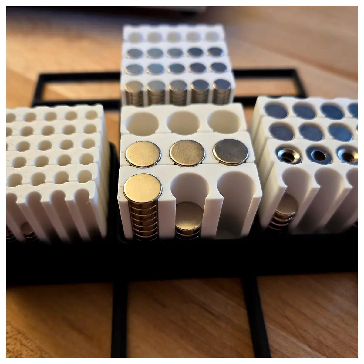Gridfinity Magnet Holders Magnetic Parts Organizer Desk Storage System Magnetic Accessories Tooling Parts Holders