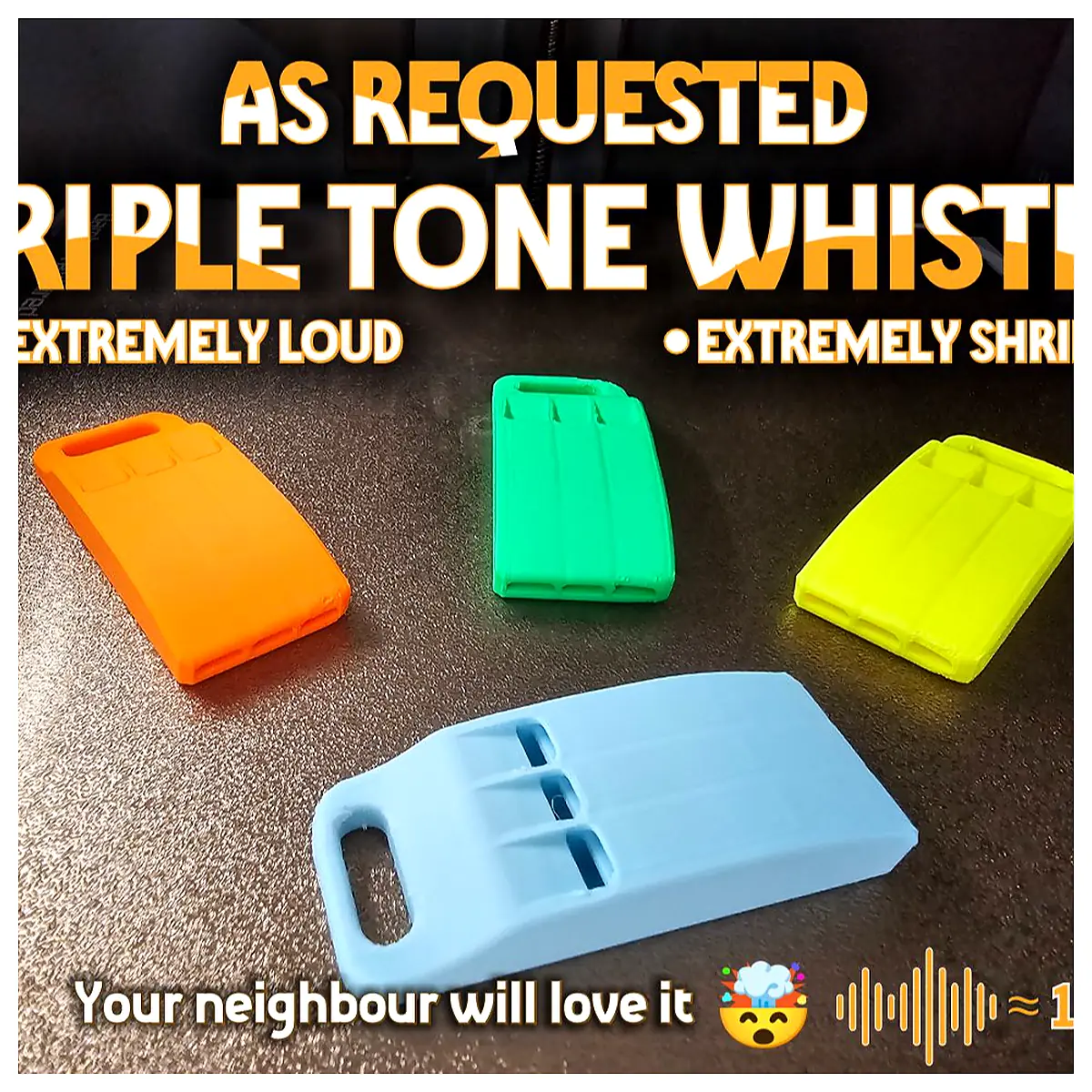 Triple Tone Extreme Whistle Emergency Signal Alert Parts Repair Outdoor Safety Rescue Equipment
