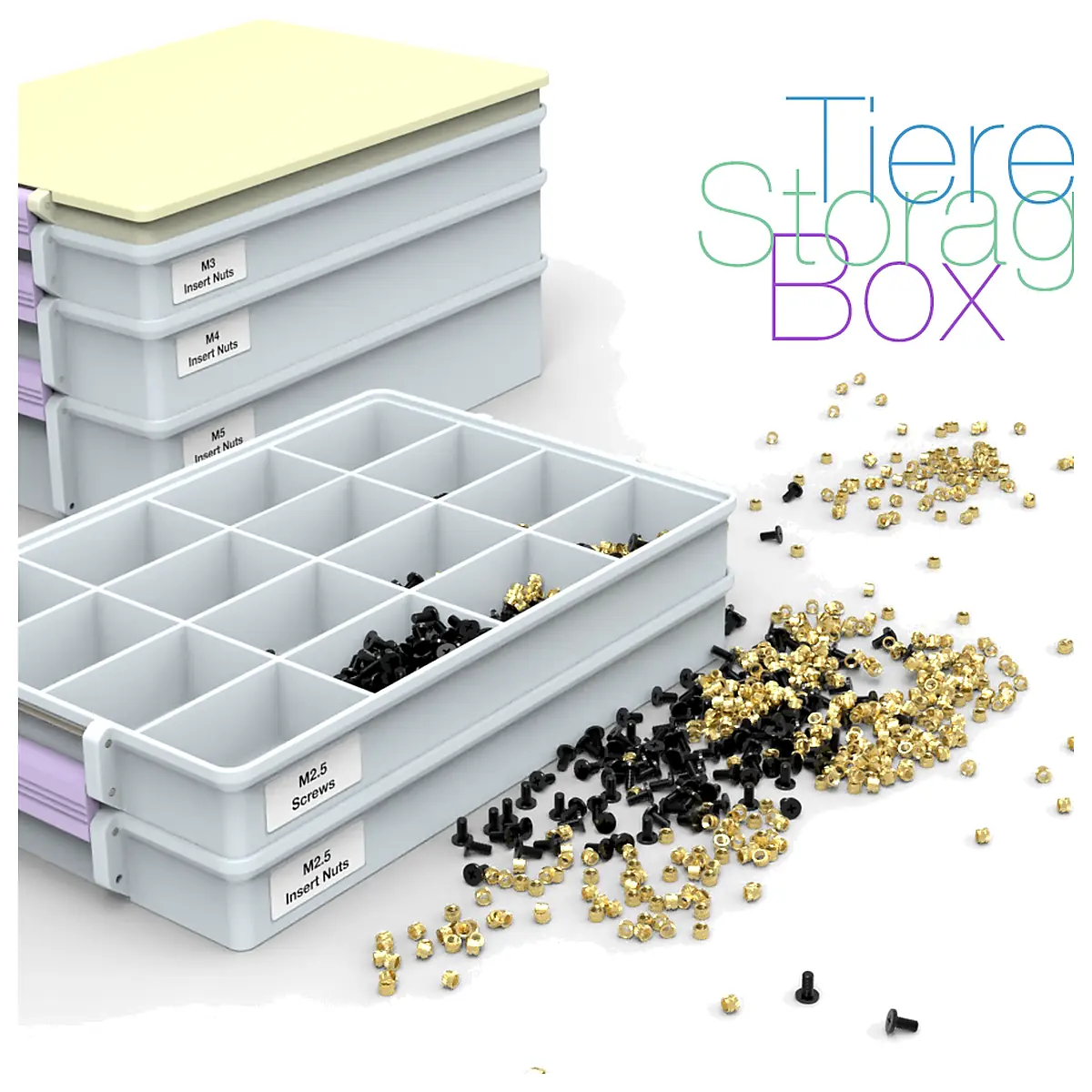 Tiered Storage Box Hard Drive Box Storage Solutions Data Backup Protection Shipping Mobile Storage