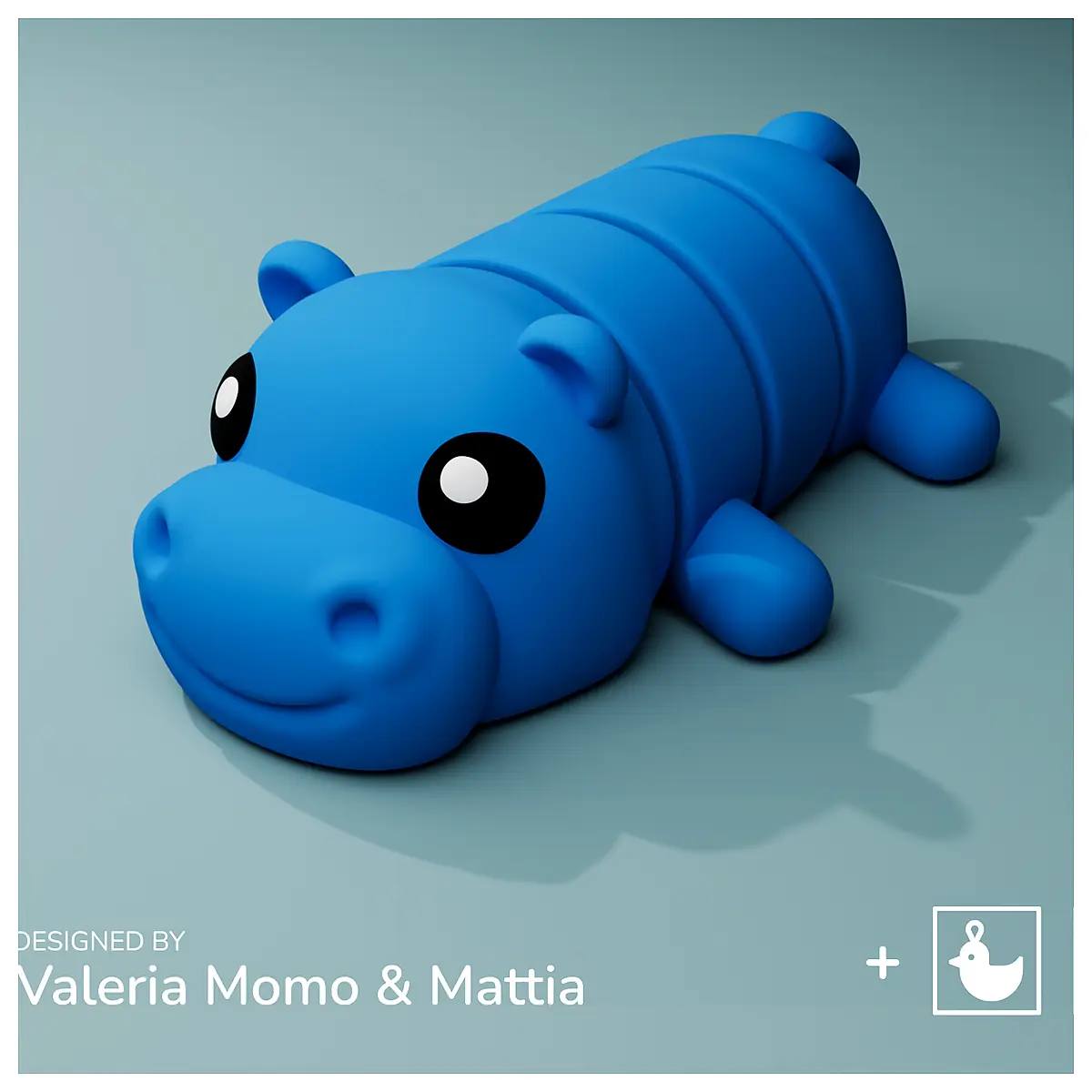 Cute Flexi Pet Hippo Magnet Keychain Animal Charms Pet Accessories Toy Gift Pet Supplies
