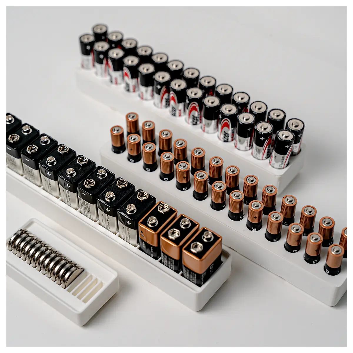Battery Holders Modular Electronics Components Storage Organization Universal