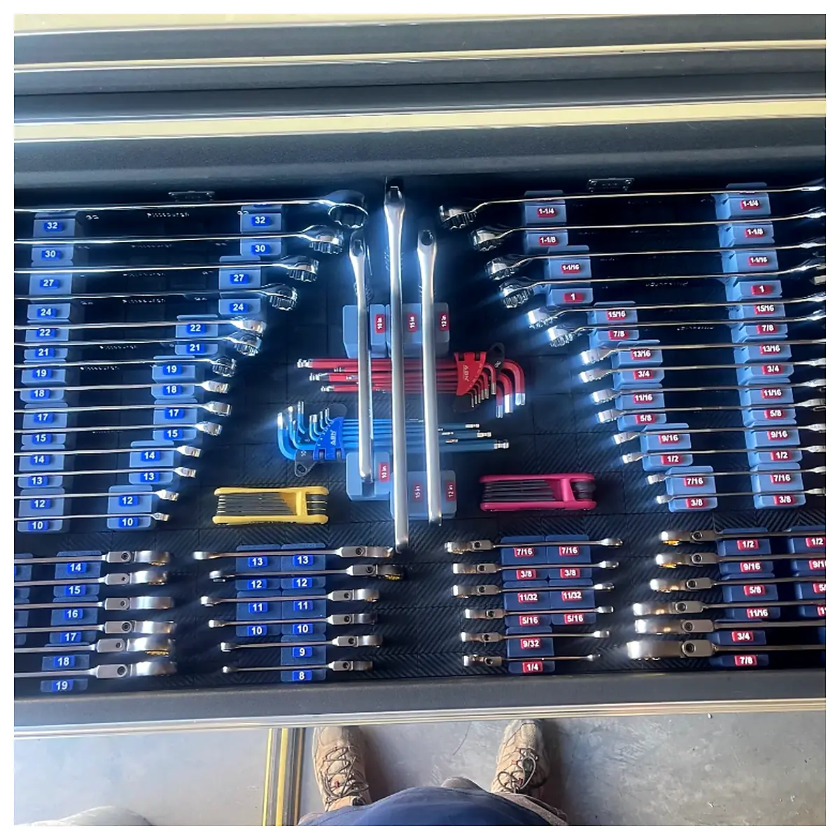 Gridfinity Universal Wrench Tray System Organization Labels Parts Storage Tool Kit Flexible
