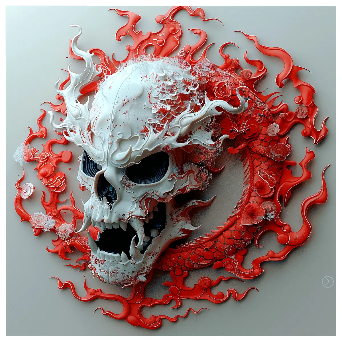 Serpent Skull Decor Skull Ornament Art Sculpture Collection Halloween Decoration Snake Head Black Art
