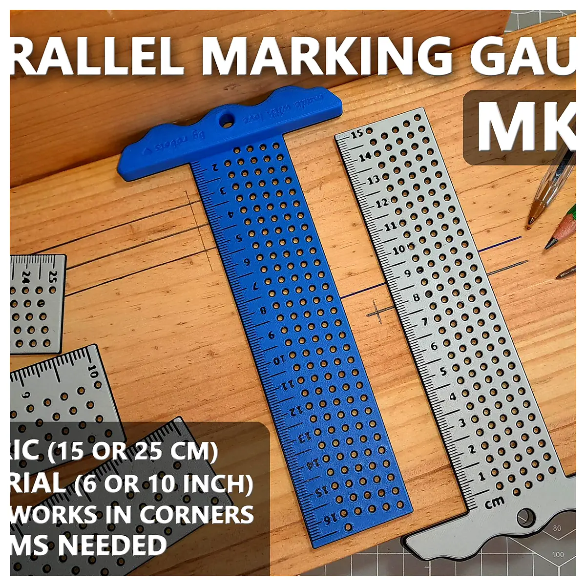Parallel Marking Gauge MkII Measurement Tool Precision Calibration Dimensions Parts Specifications