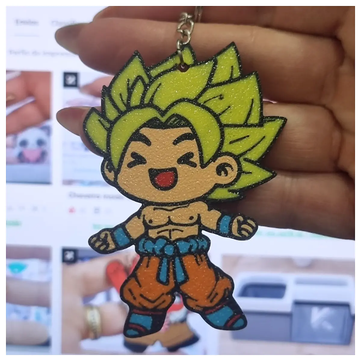 Dragon Ball Keychain Anime Collectible Goku Figure Model Fan Gift Merchandise Official Genuine