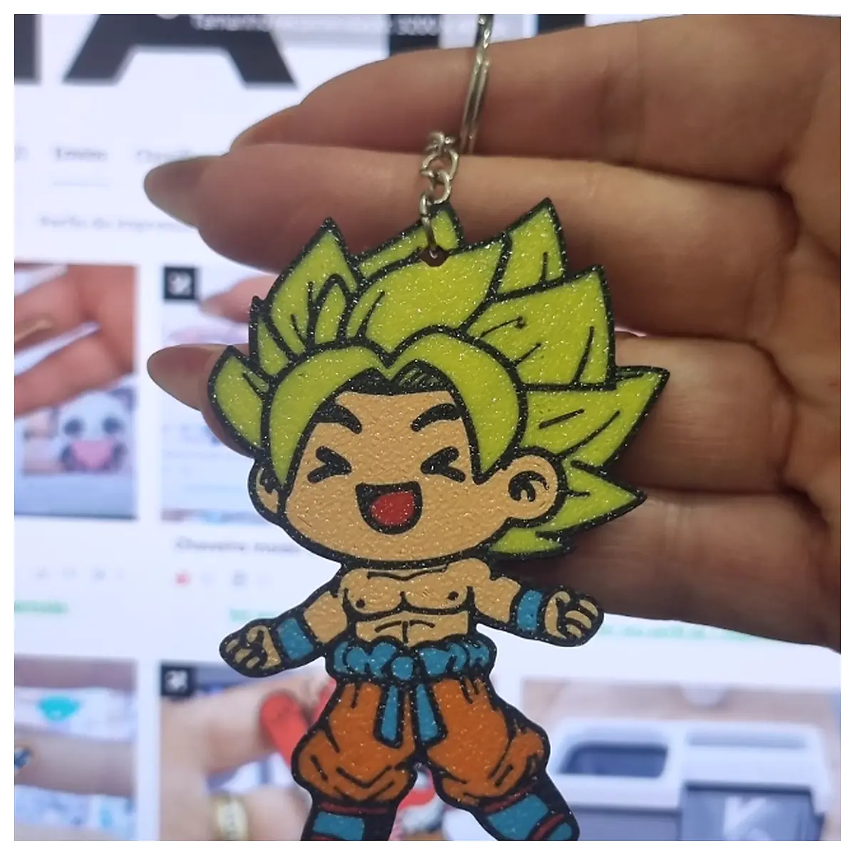 Dragon Ball Keychain Anime Collectible Goku Figure Model Fan Gift Merchandise Official Genuine
