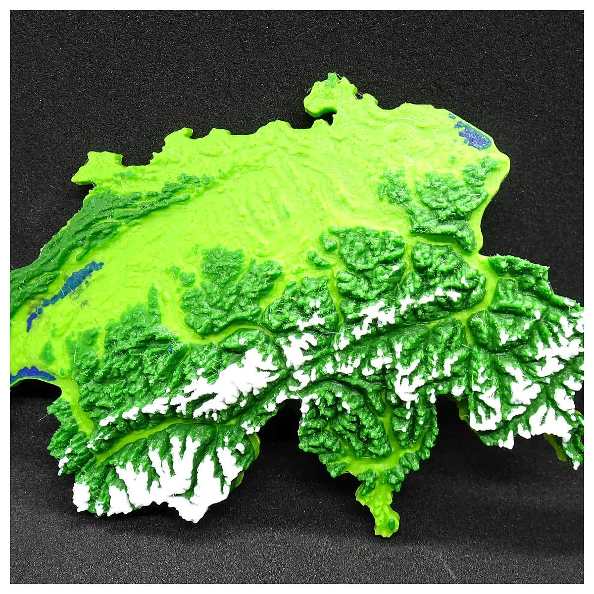 3D Topographical Relief Map Switzerland Model Miniature Landscape Desk Decor Indoor Outdoor Display Swiss Travel Souvenir 3D Mountain Scene