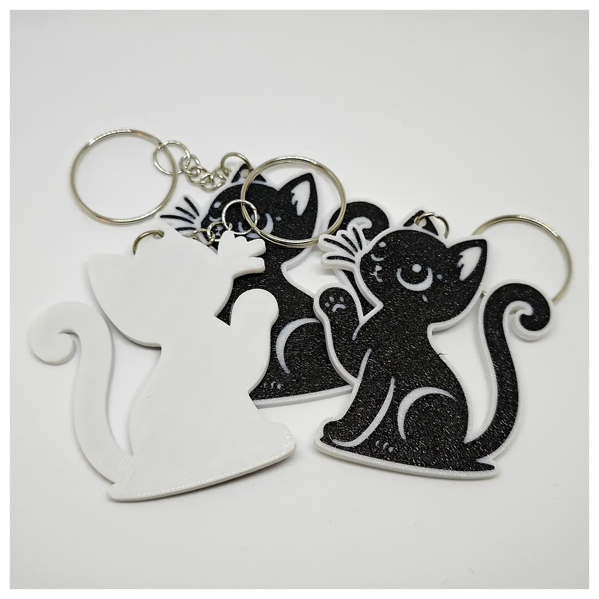 Cute Cat Paw Up Keychain Pet Memorial Gift Car Decoration Present for Friends Keychains