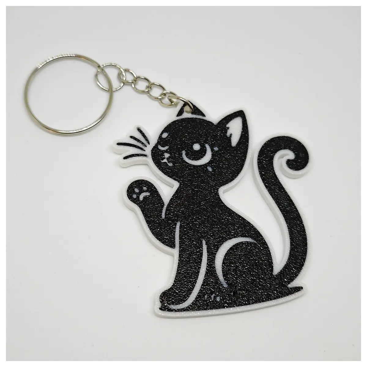 Cute Cat Paw Up Keychain Pet Memorial Gift Car Decoration Present for Friends Keychains