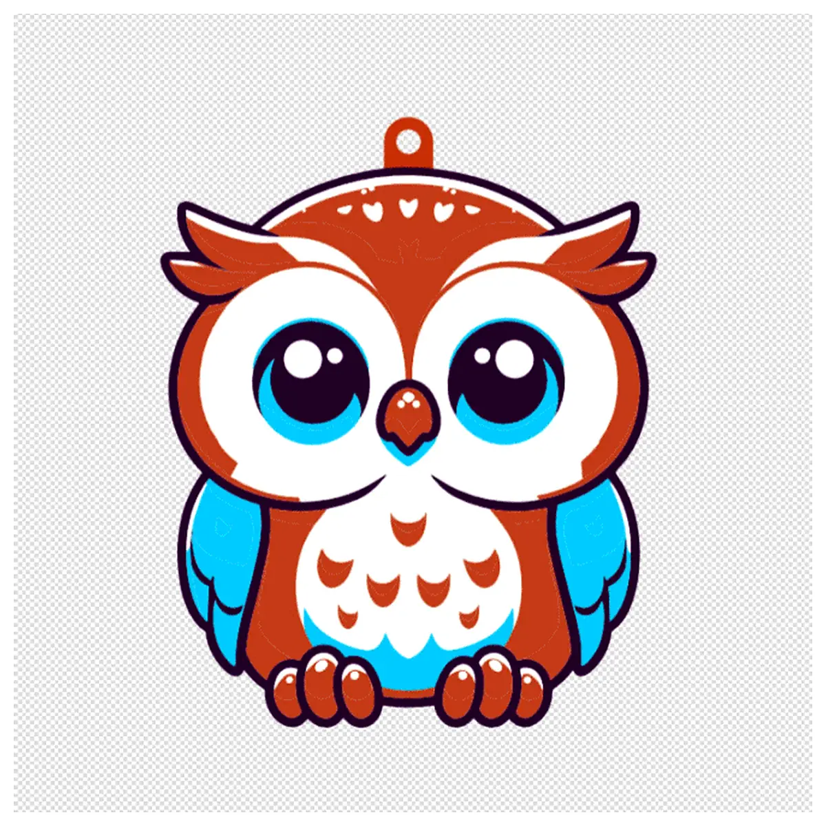 Owl Keychain Charm Keyring Universal Pet Decoration Parts Repair Toy