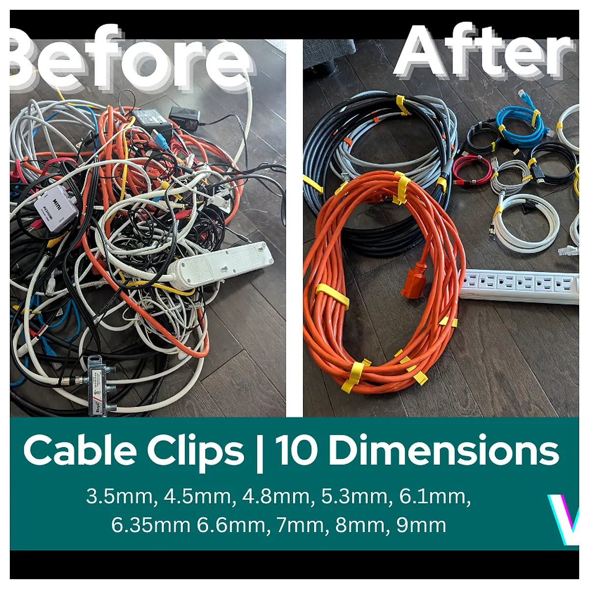 Cable Organizer Clips Set 10 s Securing Cables Electronics Phone Computer Universal Clips