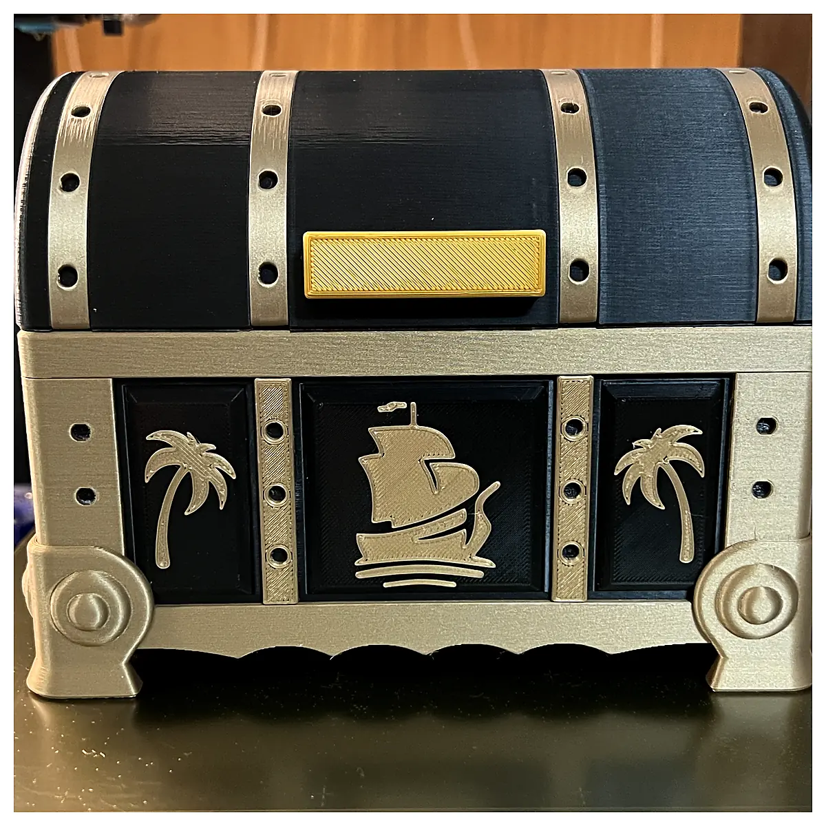 Treasure Chest Toy Pirate Chest Kids Toy Storage Box Game Collectible Decoration Gift