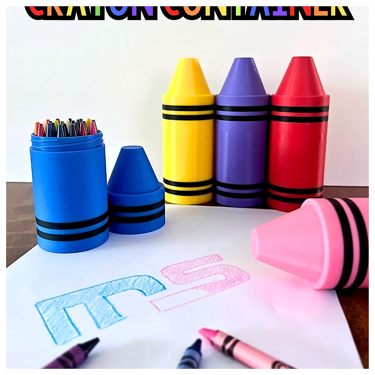 Crayon Container Art Supplies Kids Drawing Tools Crayola Box Set Painting Accessories Creative Toys