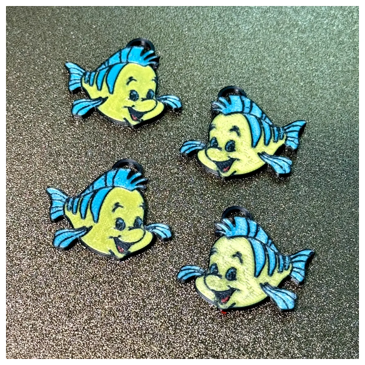Flounder Earrings Fish Jewelry Gifts Charm Necklace Bracelet Accessories