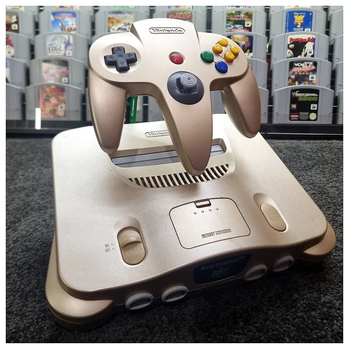 N64 Display Stand Game Collection Storage Protector Game Console Holder Parts Accessories