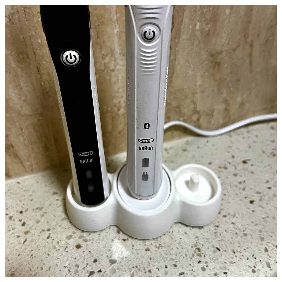 Dual Toothbrush System Replacement Heads Charger Holder Oral Hygiene Teeth Cleaning Gum Care Multi Function Brush Set