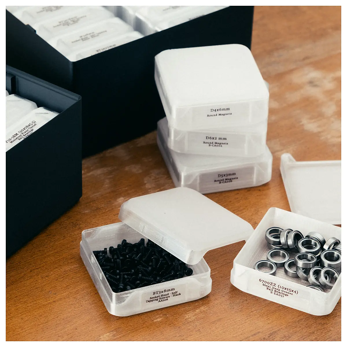 Small Parts Storage Box Gridfinity Tray Organizer Storage Container Parts Organizer Desktop Storage Tool Box