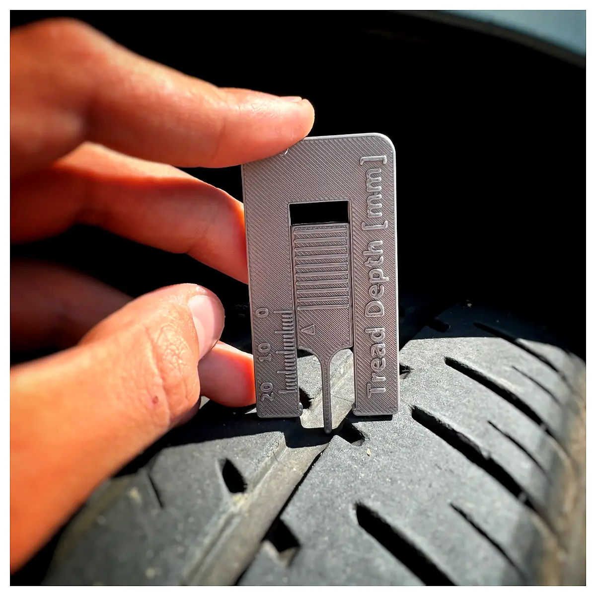 Tire Tread Depth Gauge Measure Tire Wear Measure Tread Depth Tire Car Parts Auto Repair