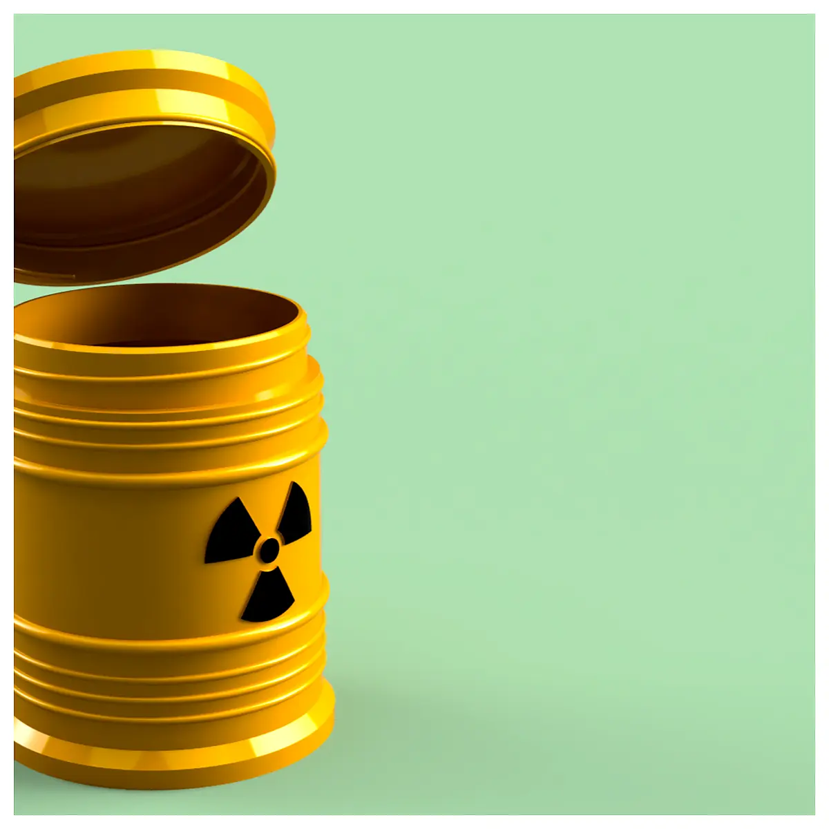 Radioactive Waste Barrel Screw Top Container Storage Transport Hazardous Waste Parts Replacement