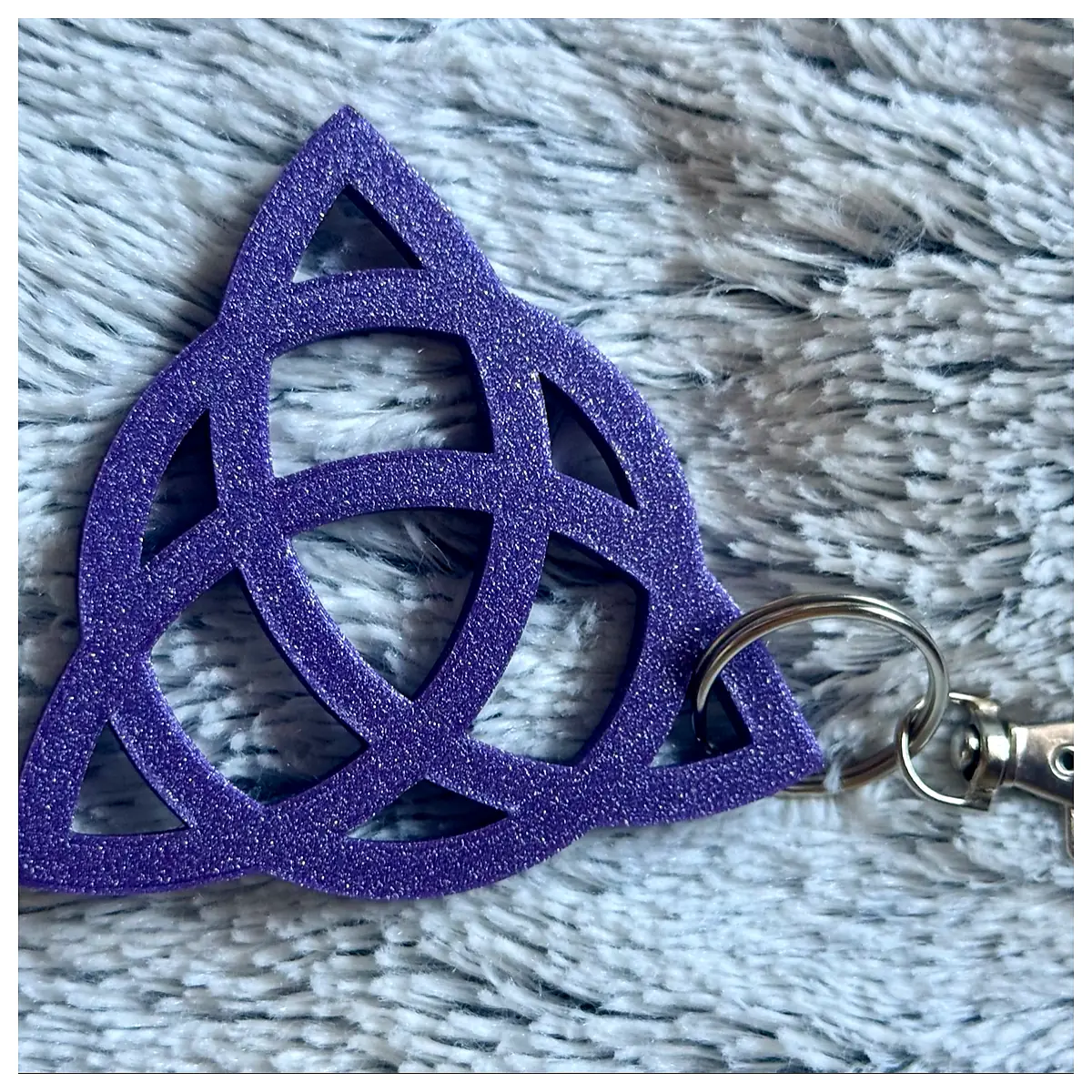 Triquetra Keychain Charm Keyring Universal Decoration Repair Parts Lucky Ornament