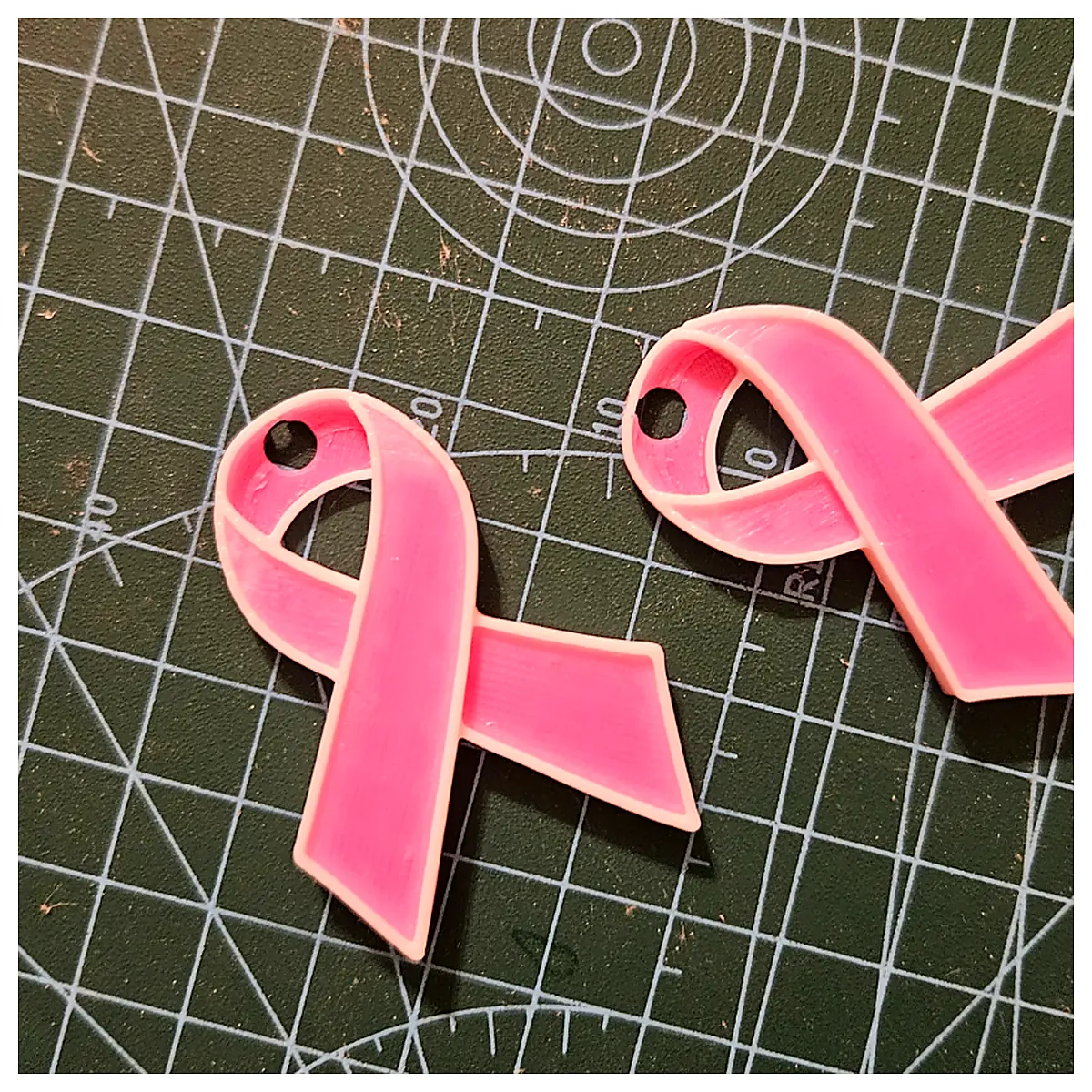 Breast Cancer Ribbon Keychain Support Awareness Symbol Remembrance Gift Cancer Survivor Jewelry