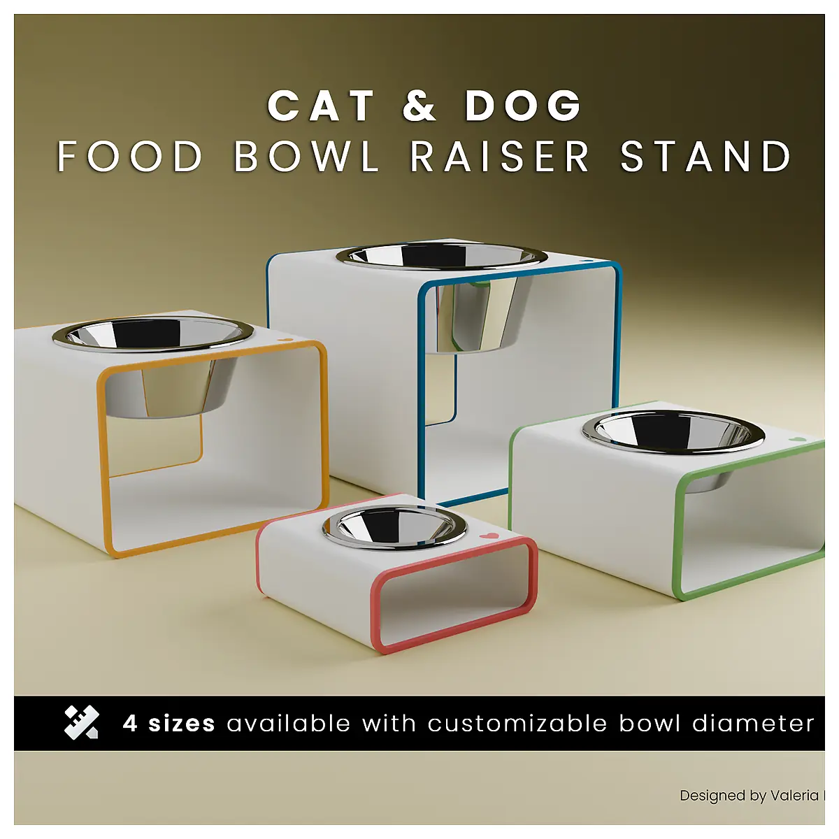 Pet Bowl Riser Stand Elevated Bowls Dog Cat Food Bowl Support Stand Pet Feeding