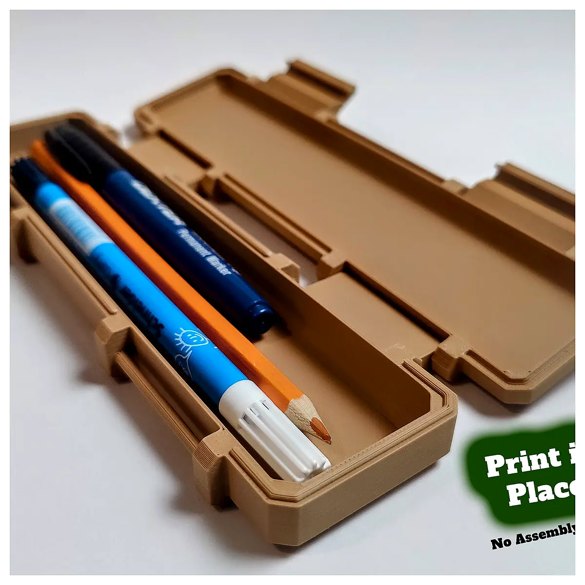 Universal Pencil Box Print in Place No Assembly Needed Storage Organizer Parts Supplies