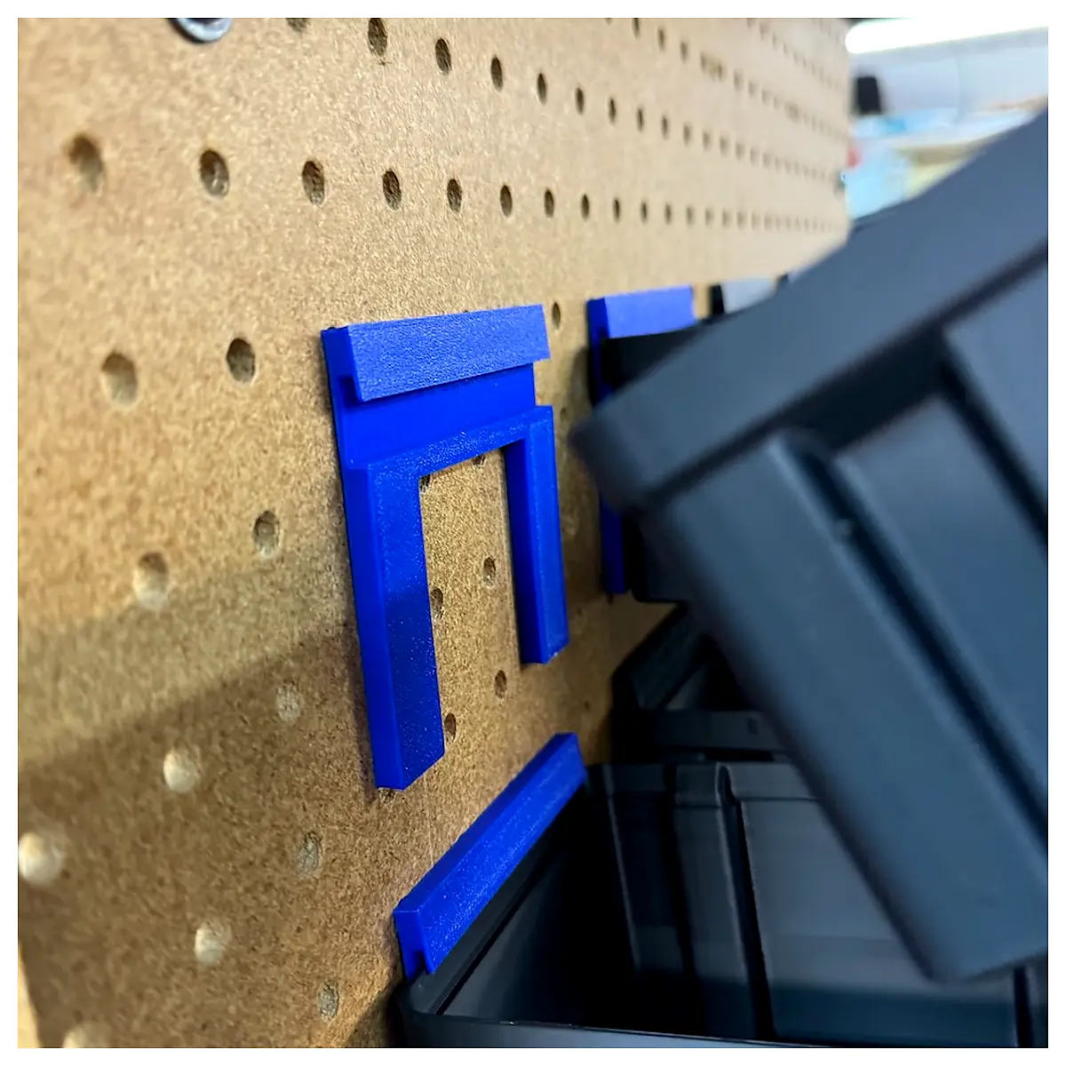 Pegboard Hook Set Stackable Box Mounting Wall Hanger Storage Organizer Accessories